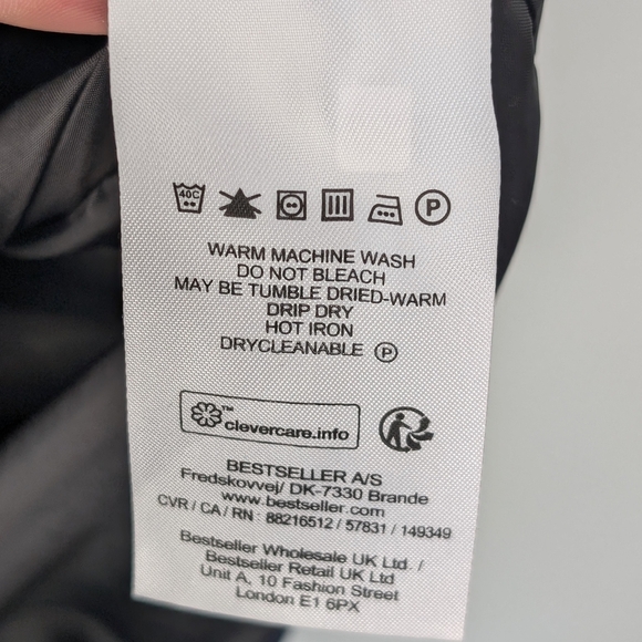 ONLY & SONS Men's Dark Blue Hooded Zipped Windbreaker ~ Size Small - Picture 15 of 15